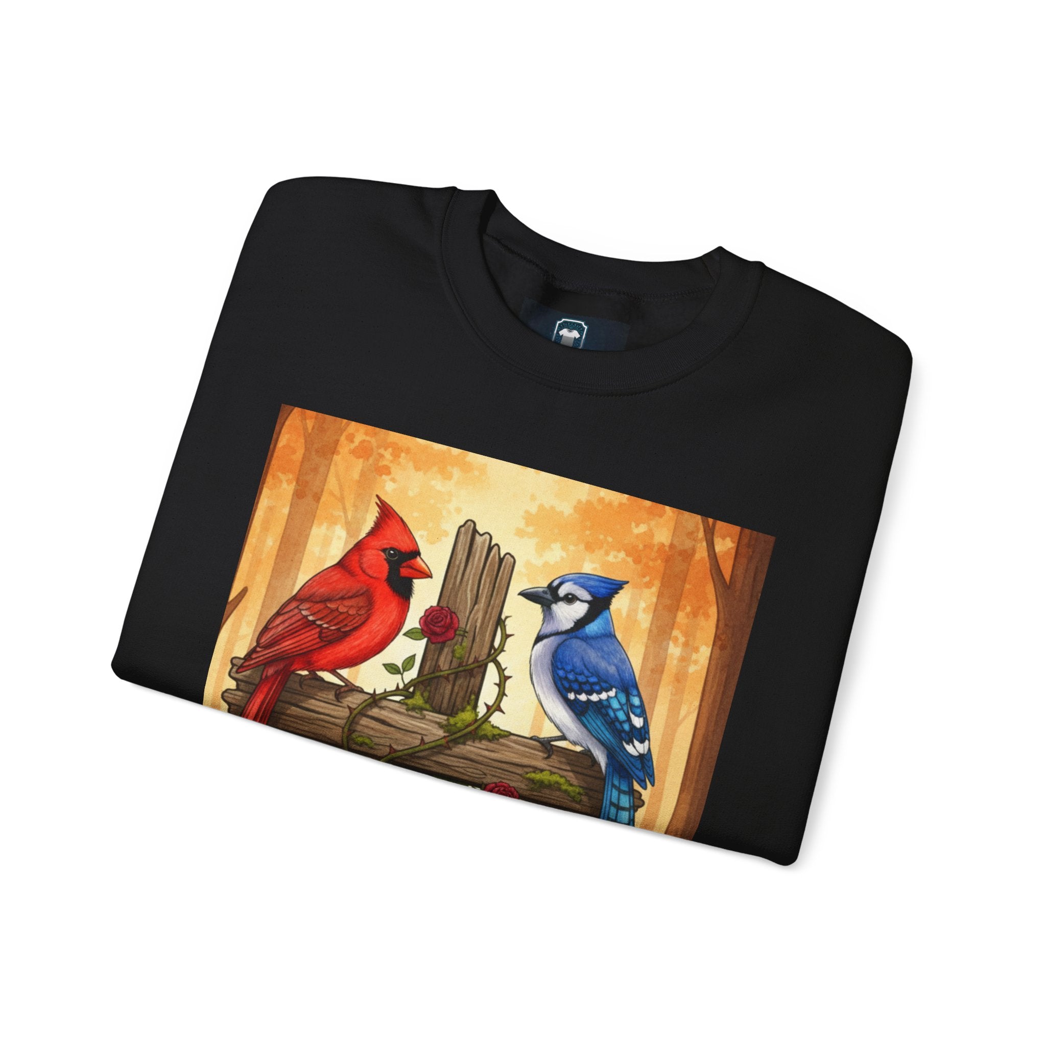 Blue jay and cardinal