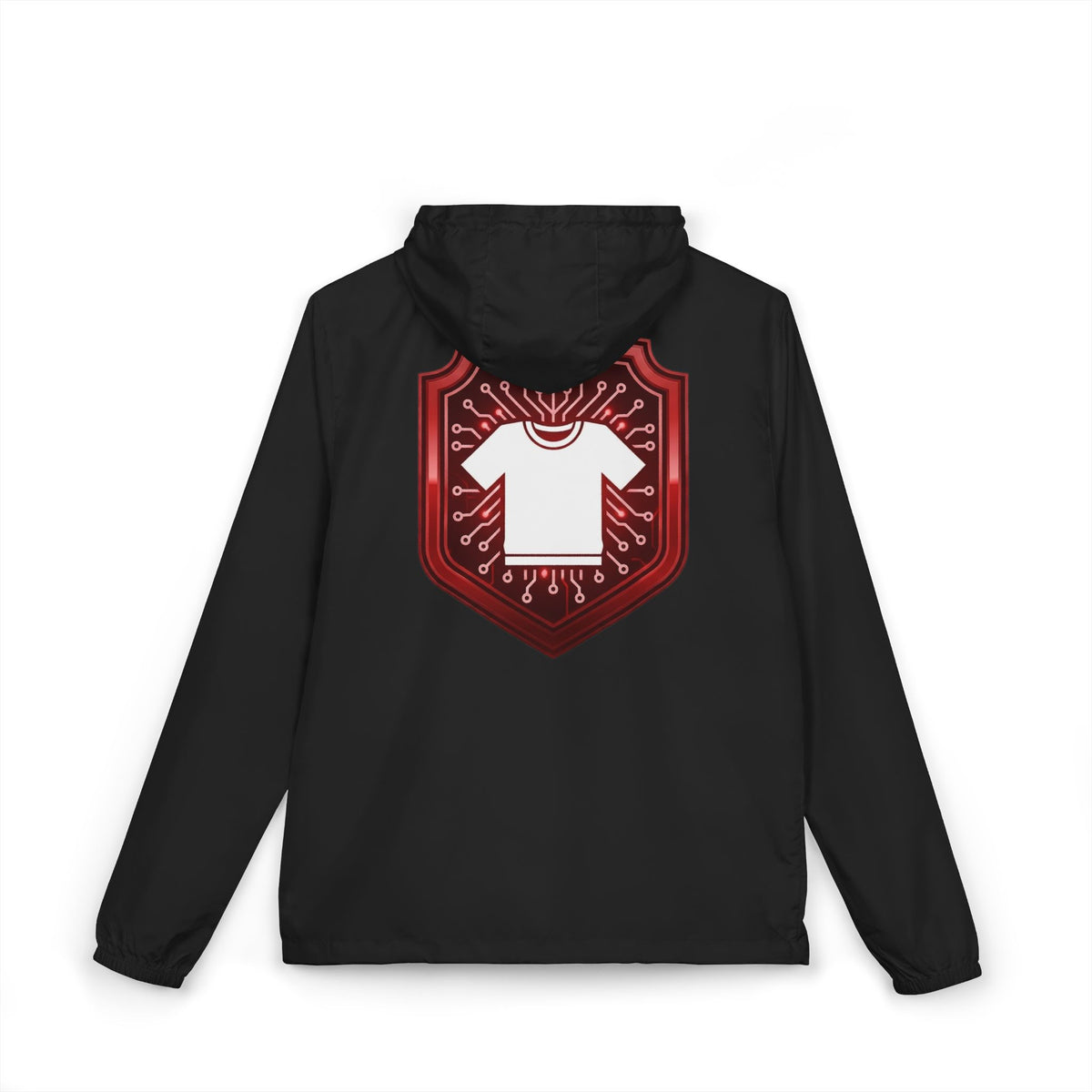 Red and White Windbreaker Jacket