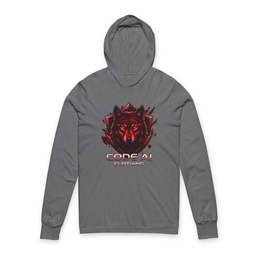 Wolf CodeAiclothing Hooded Long Sleeve Tee