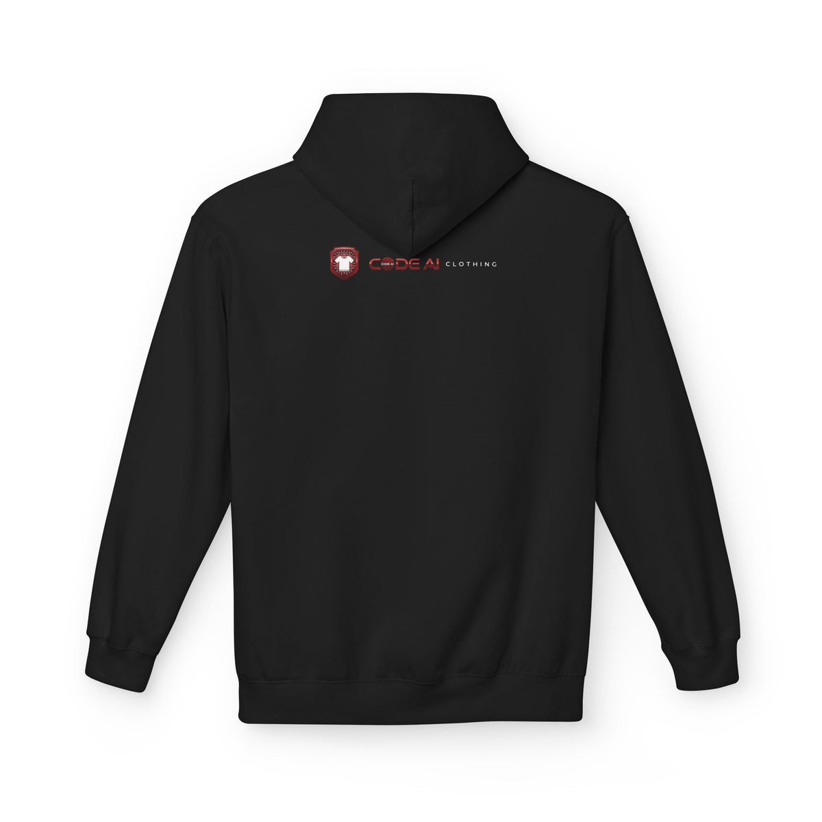 Red and White Fleece Hoodie