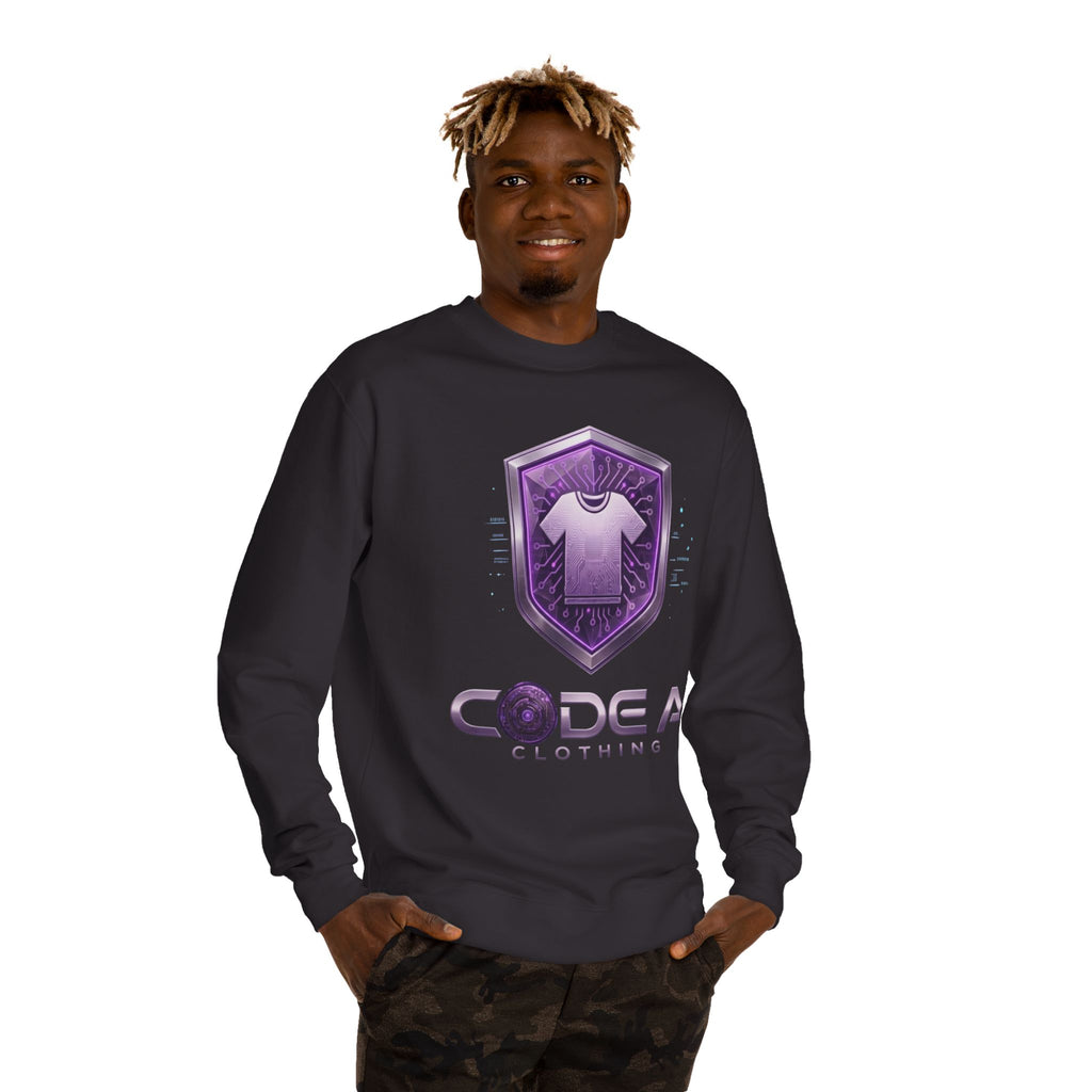 Purple CodeAiclothing Crew Neck Sweatshirt
