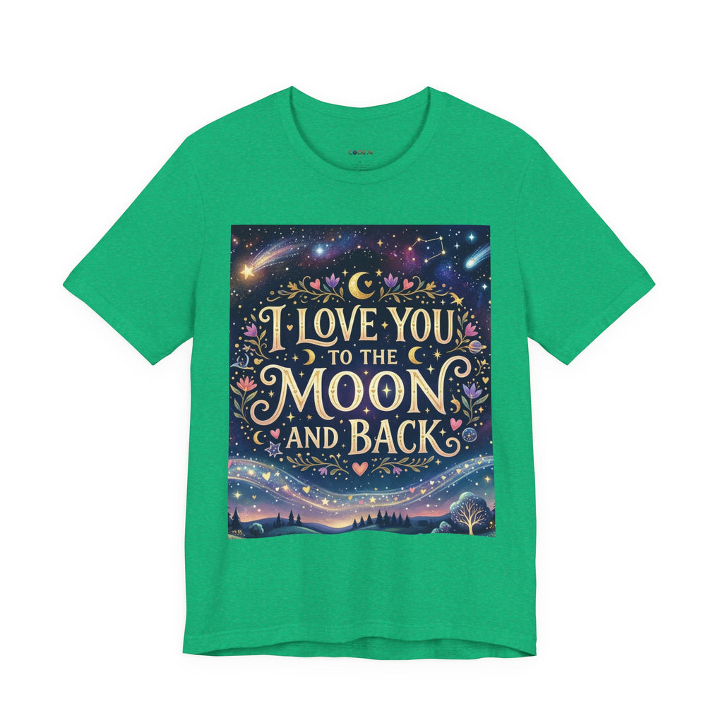 I Love You to the Moon and Back T‑Shirt — Romantic Night Sky Graphic Tee