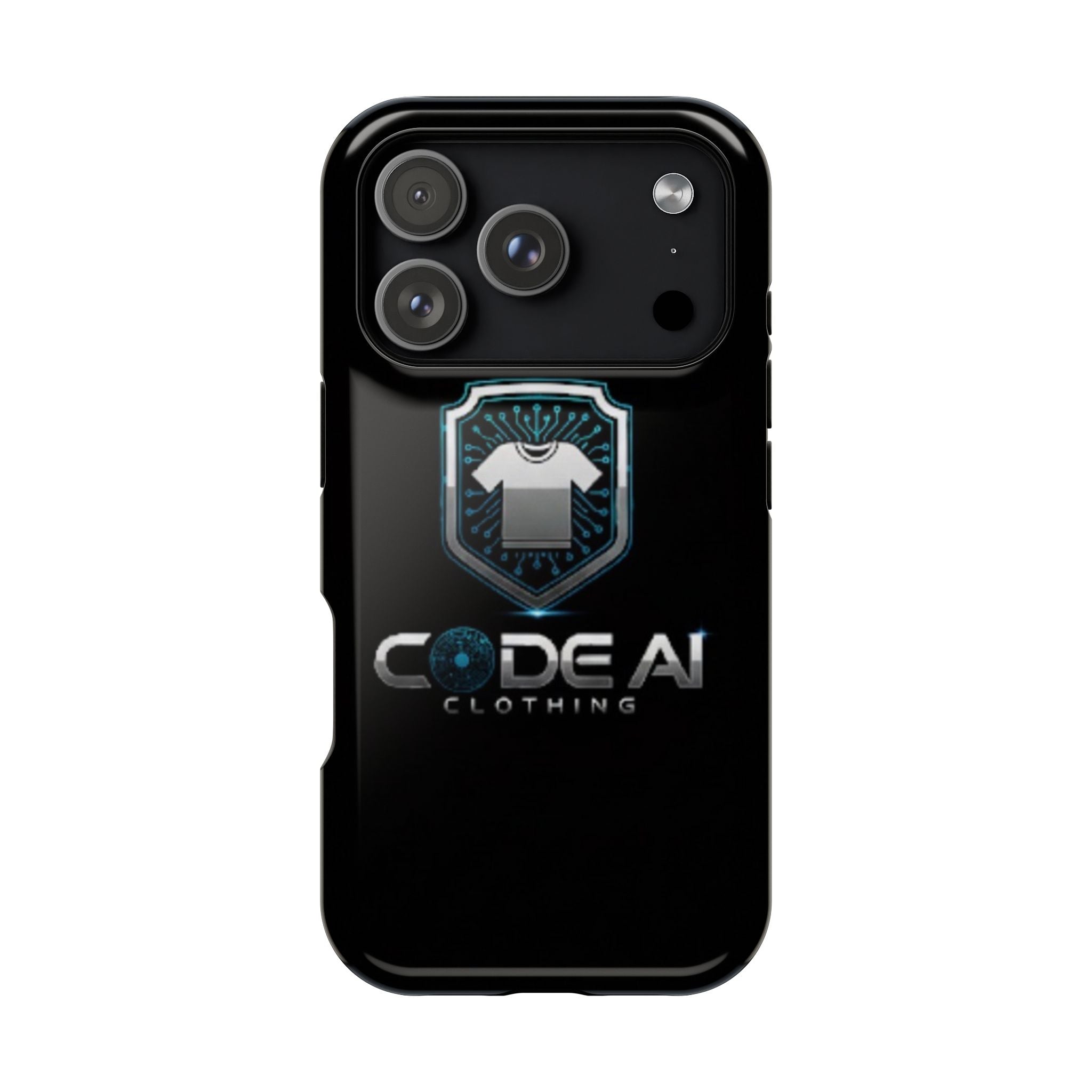Code AI Clothing Impact-Resistant Phone Case — Tech Shield Logo
