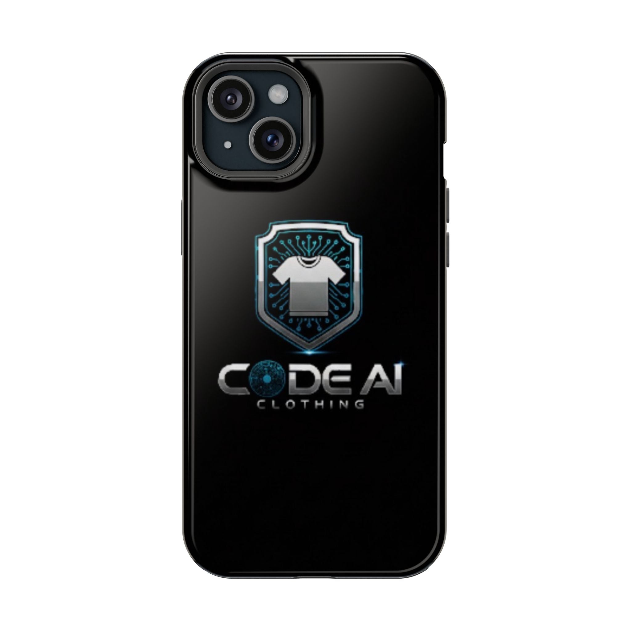 Code AI Clothing Impact-Resistant Phone Case — Tech Shield Logo
