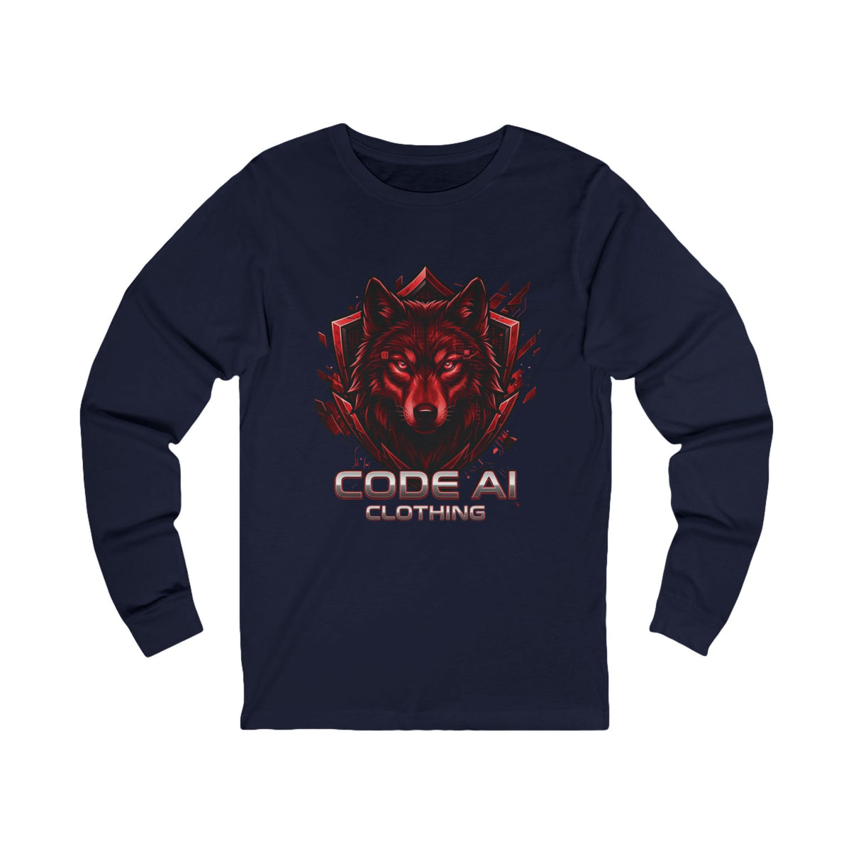 Wolf CodeAiclothing Long Sleeve Tee
