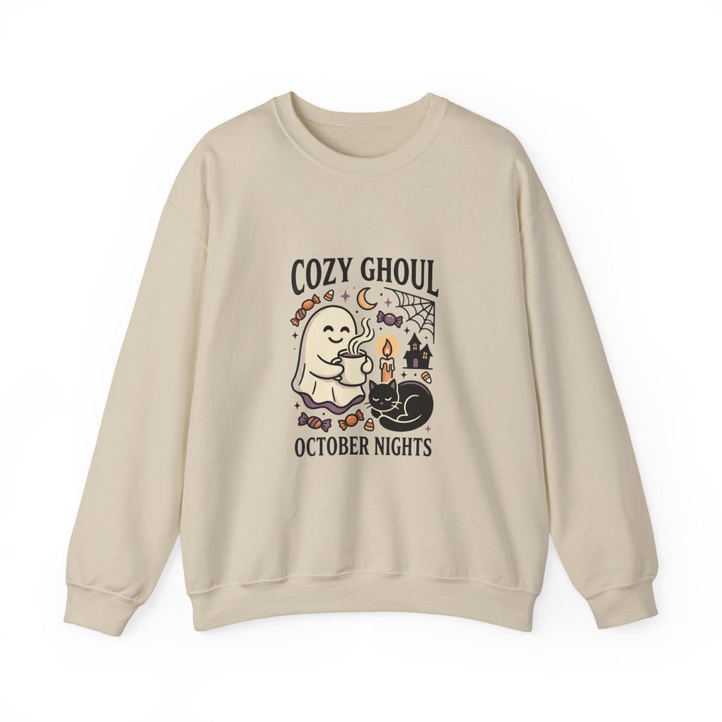 Cozy Ghoul October Nights Sweatshirt | Halloween Halloween Crewneck