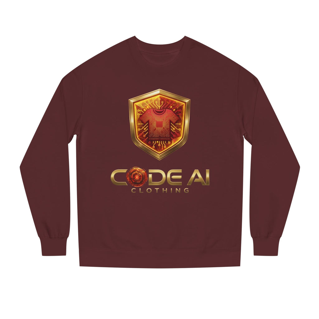Red and yellow CodeAiclothing Crew Neck Sweatshirt
