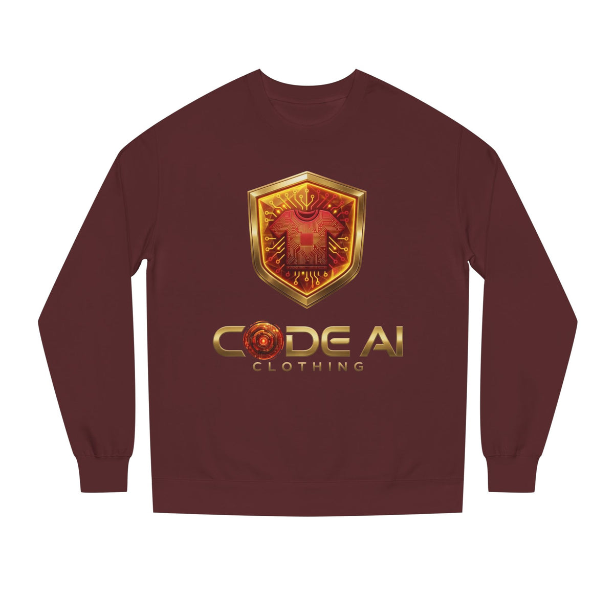 Red and yellow CodeAiclothing Crew Neck Sweatshirt