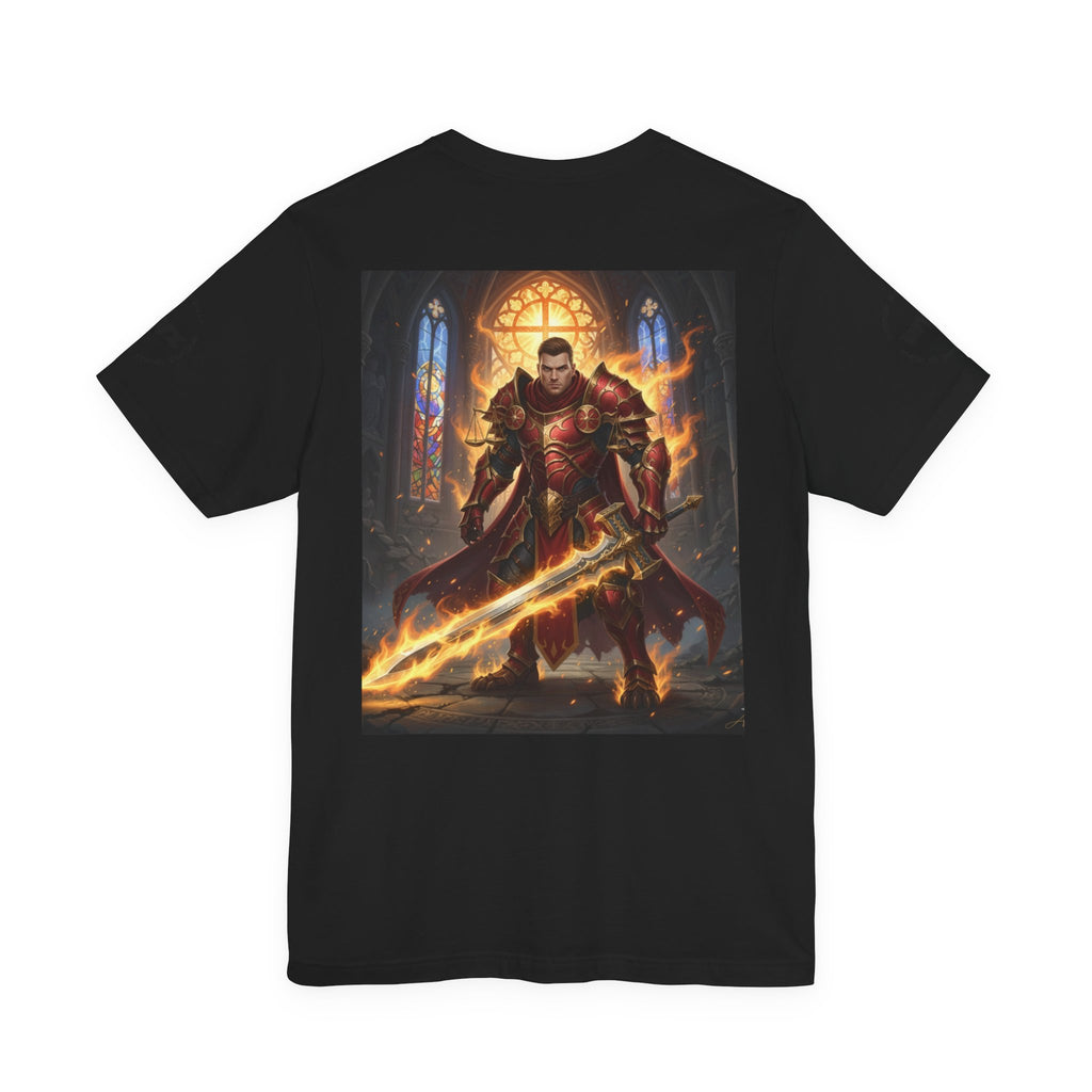 paladin T‑Shirt — Flaming Sword paladin Graphic Tee