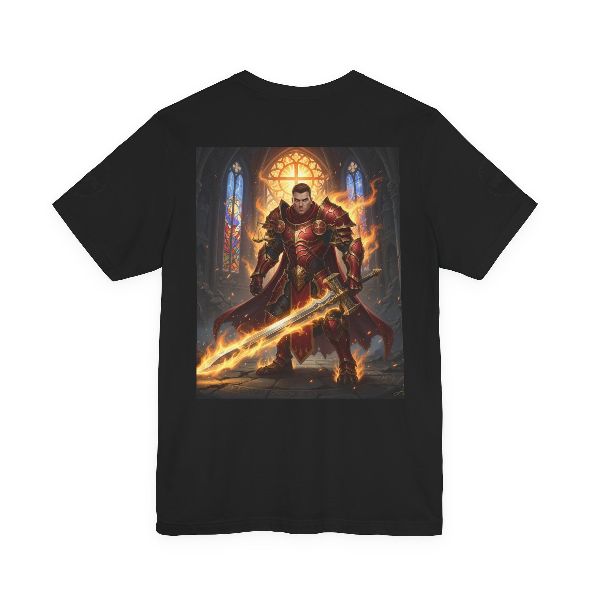 paladin T‑Shirt — Flaming Sword paladin Graphic Tee