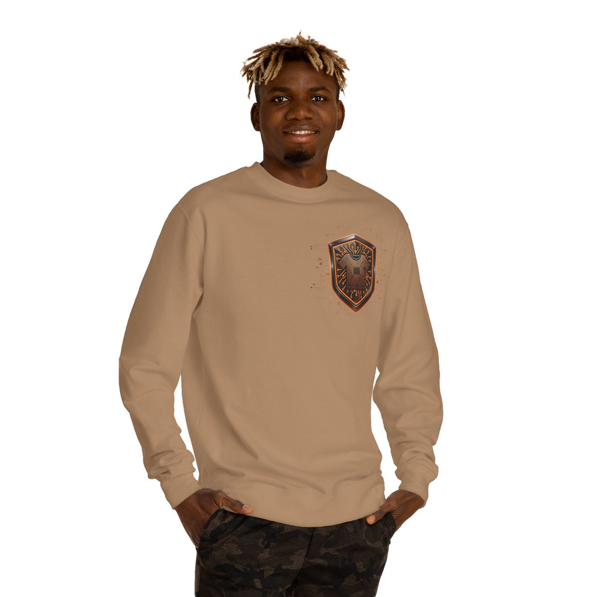Orange and Black Code Crewneck