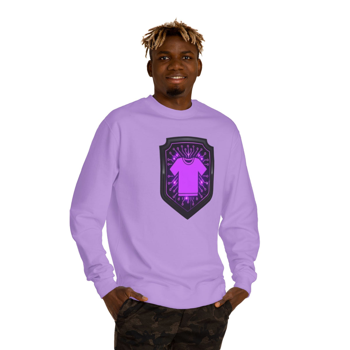 Purple Code Crewneck