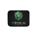 Sherpa Blanket — Code AI Green Shield Logo Plush Throw