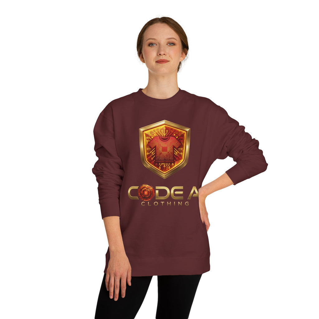 Red and yellow CodeAiclothing Crew Neck Sweatshirt