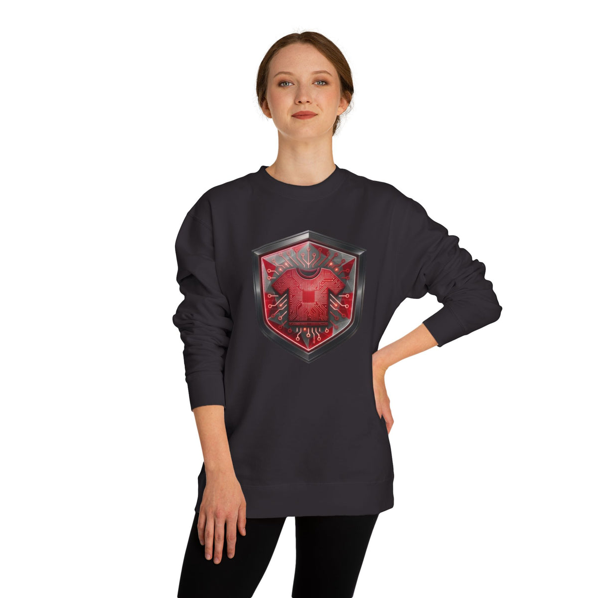 Red and Grey Code Crewneck