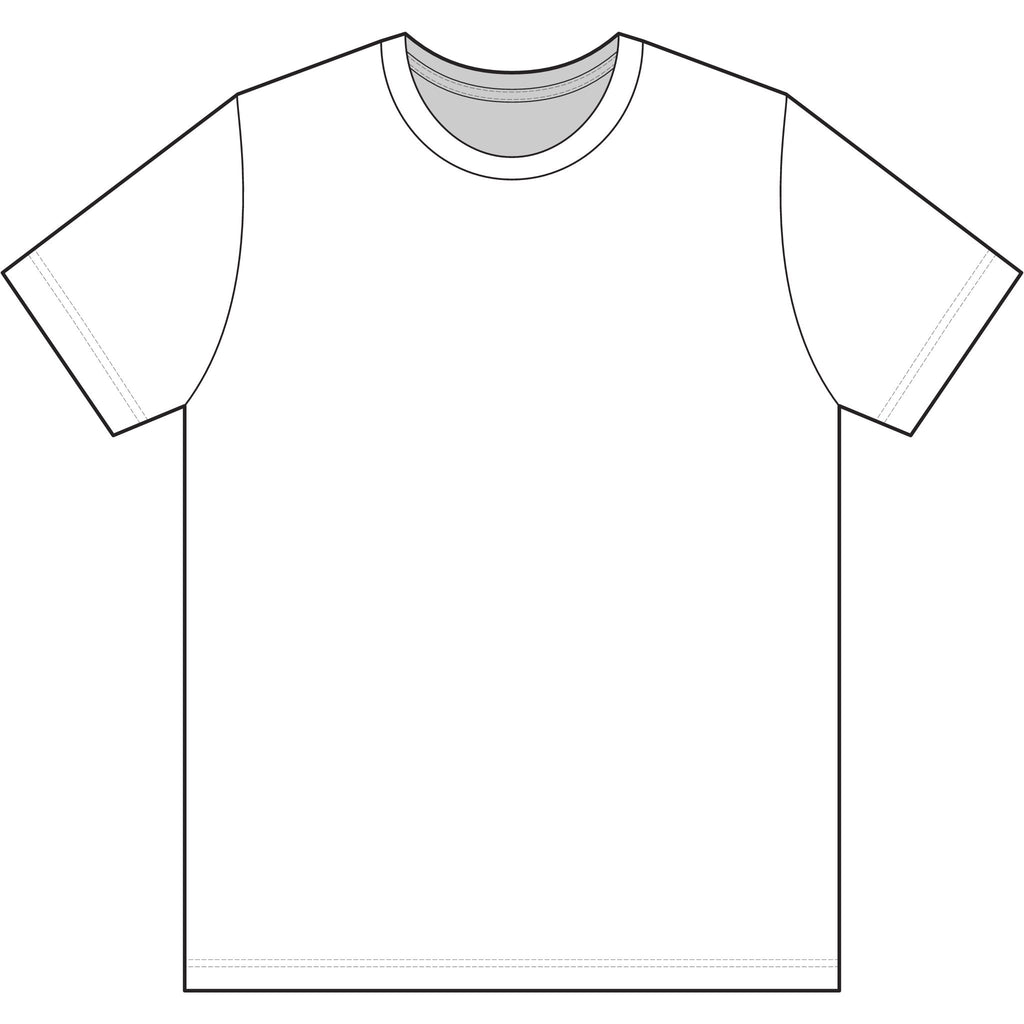 Red and white USA-Made 50-50 T-Shirt