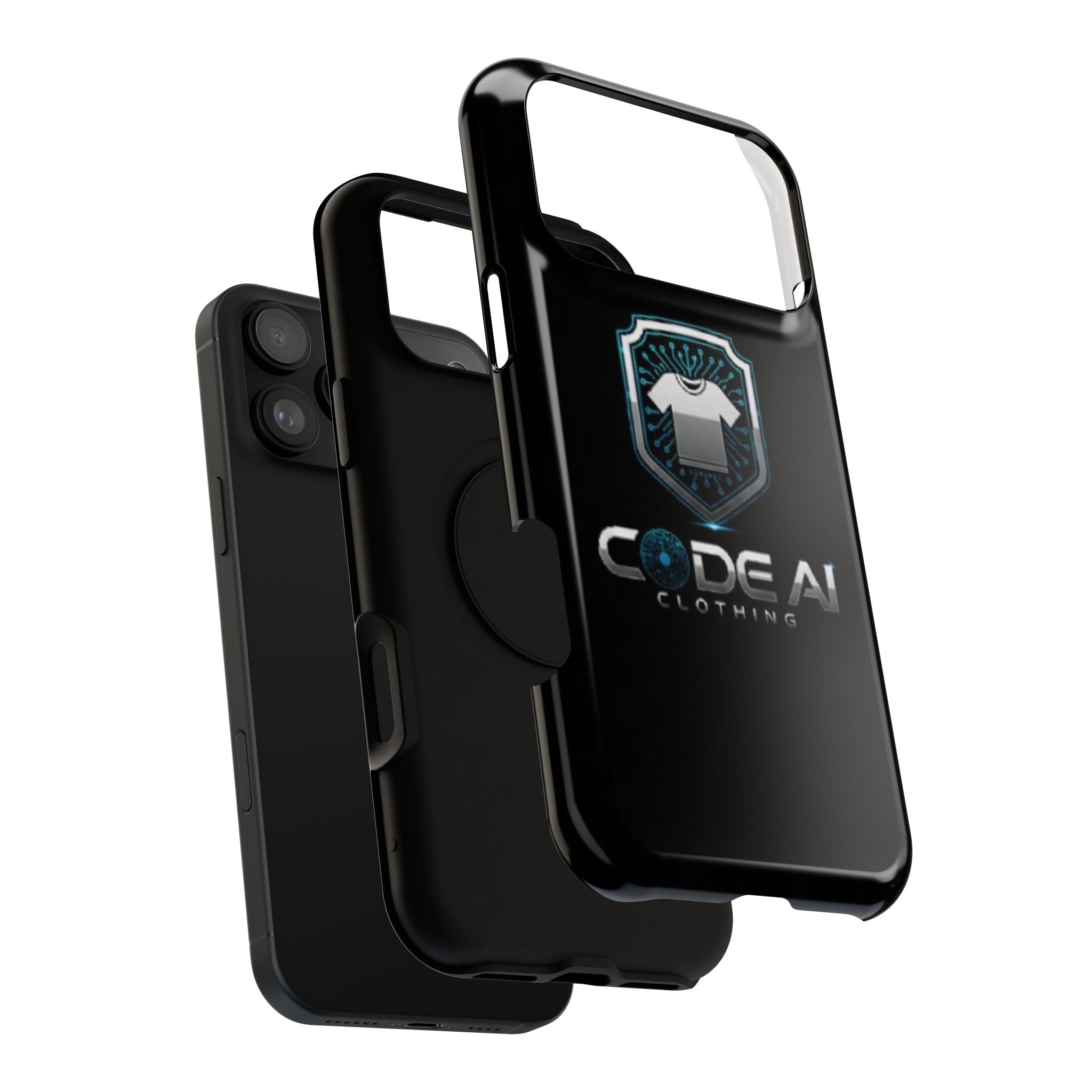 Code AI Clothing Impact-Resistant Phone Case — Tech Shield Logo