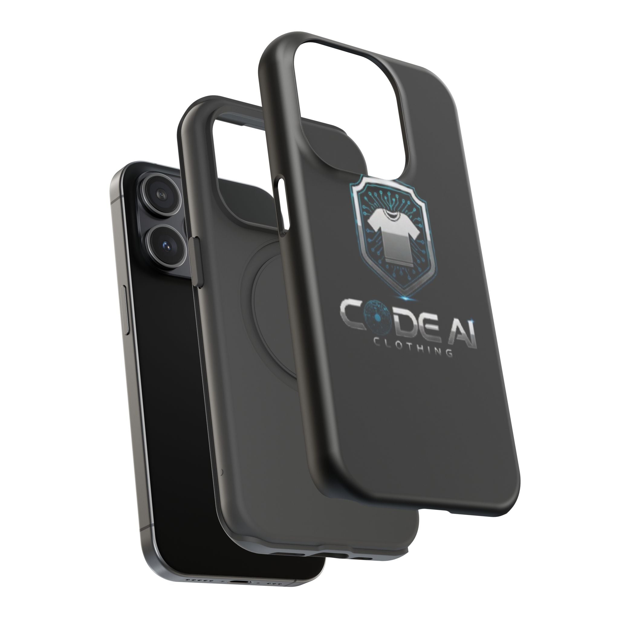 Code AI Clothing Impact-Resistant Phone Case — Tech Shield Logo