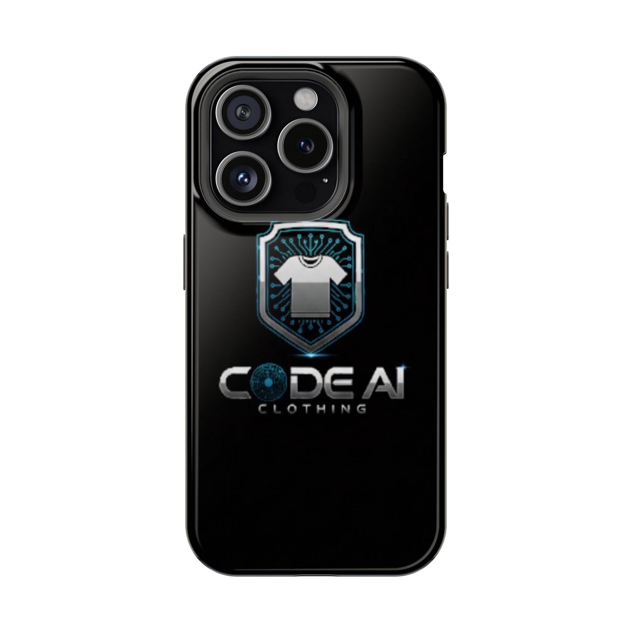 Code AI Clothing Impact-Resistant Phone Case — Tech Shield Logo