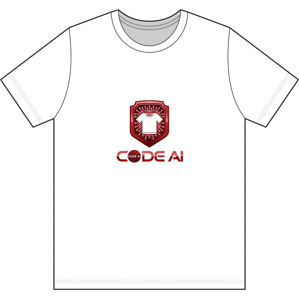 Red and white USA-Made 50-50 T-Shirt