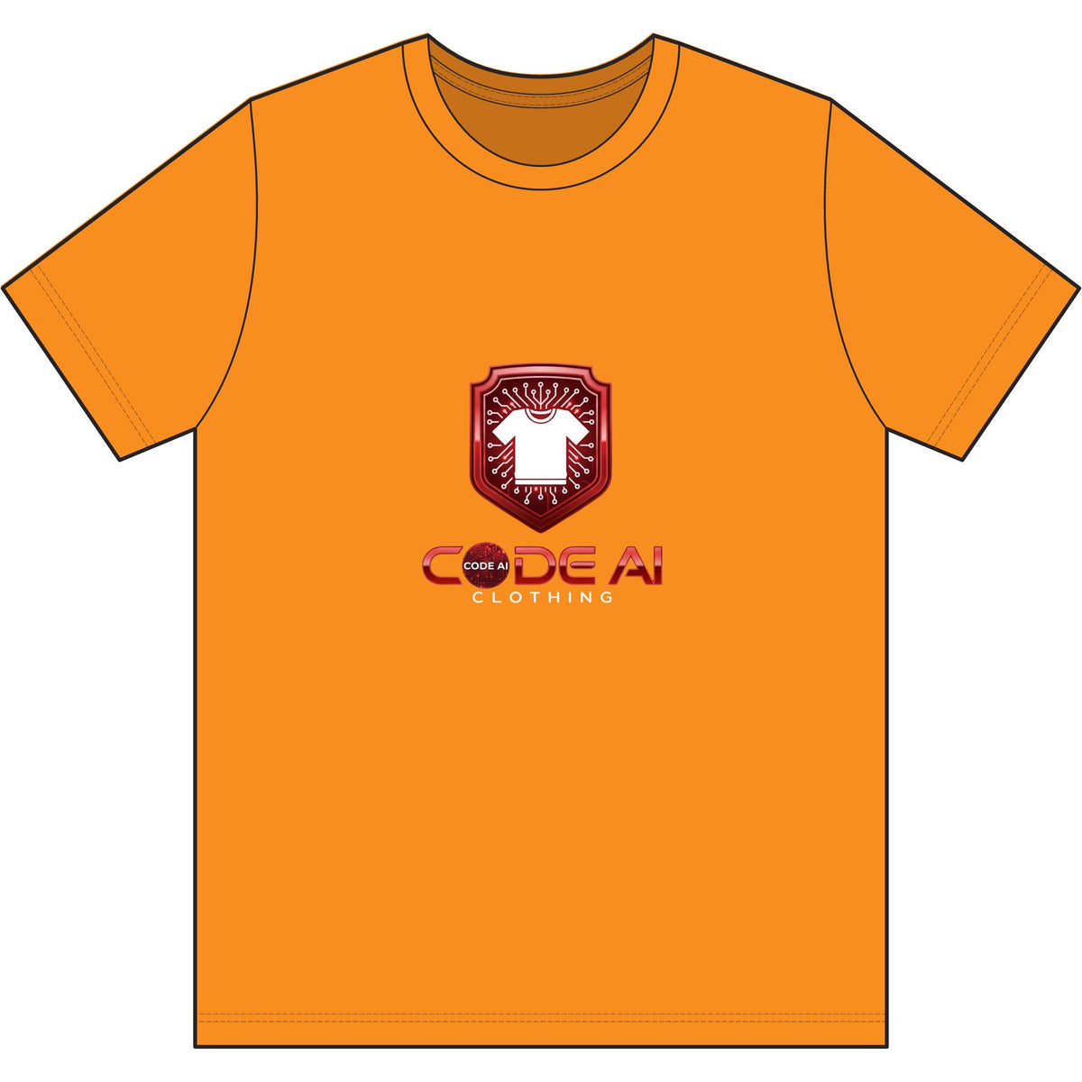 Red and white USA-Made 50-50 T-Shirt