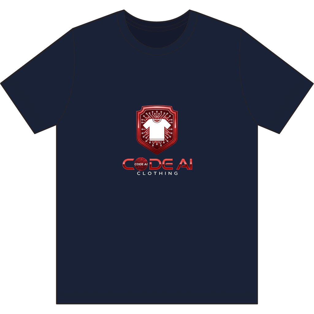 Red and white USA-Made 50-50 T-Shirt