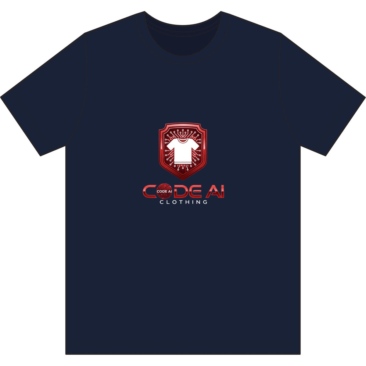 Red and white USA-Made 50-50 T-Shirt