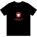 Red and white USA-Made 50-50 T-Shirt