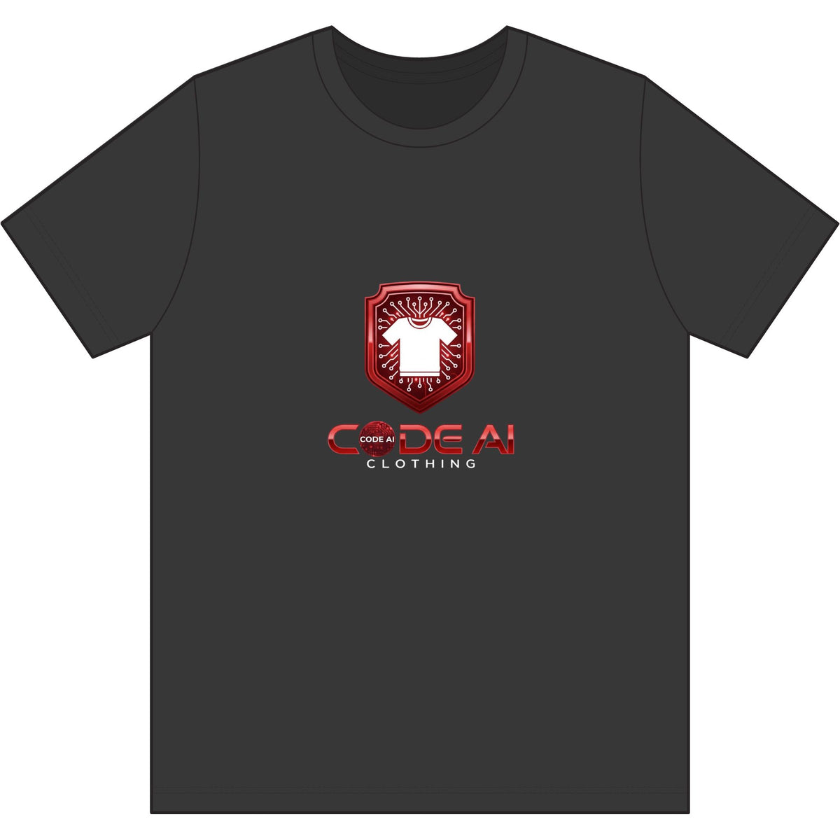 Red and white USA-Made 50-50 T-Shirt