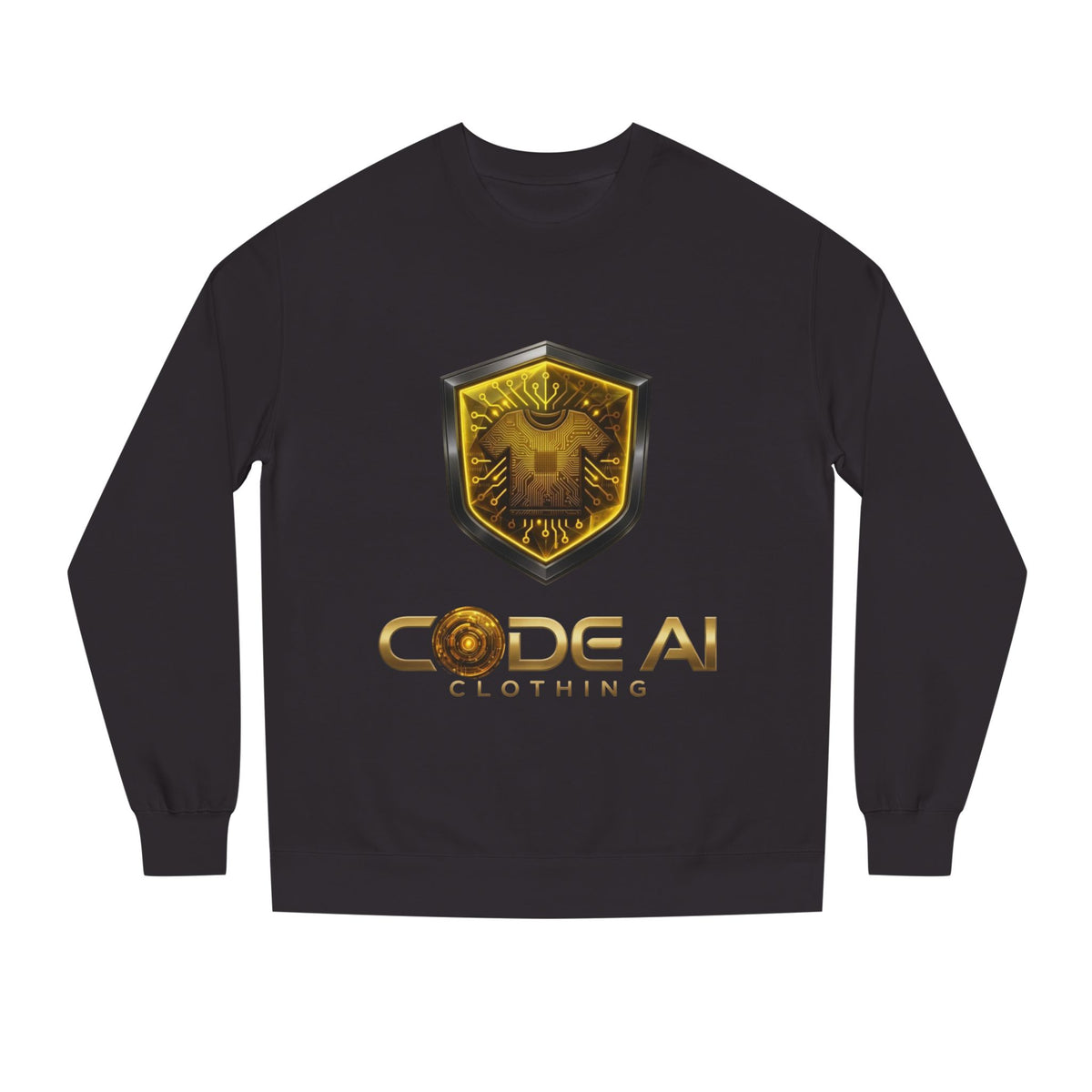 Yellow and black Crew Neck Sweatshirt