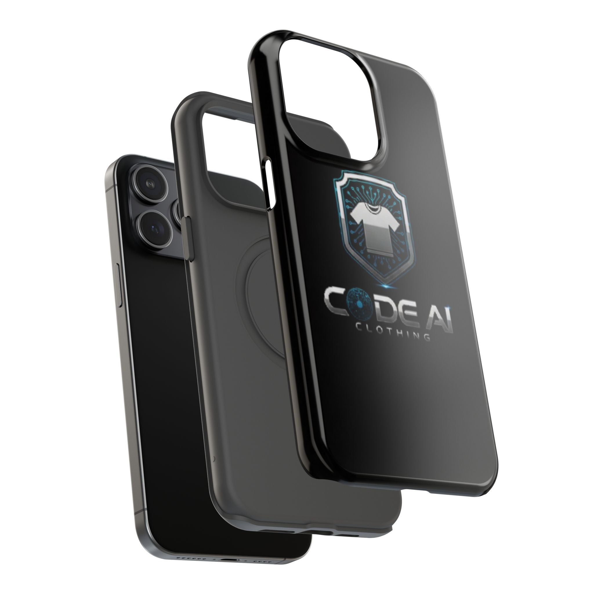 Code AI Clothing Impact-Resistant Phone Case — Tech Shield Logo