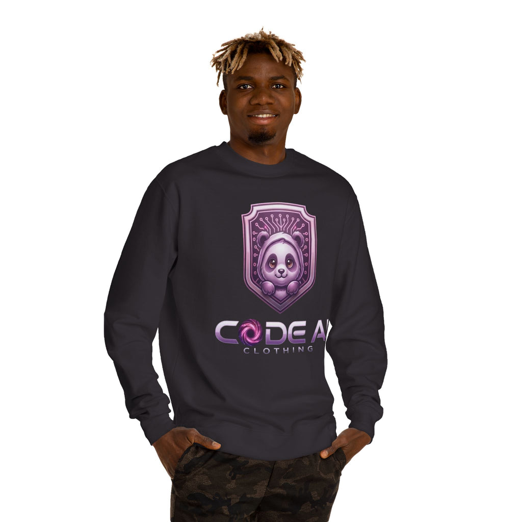 Cute panda CodeAiclothing Crew Neck Sweatshirt