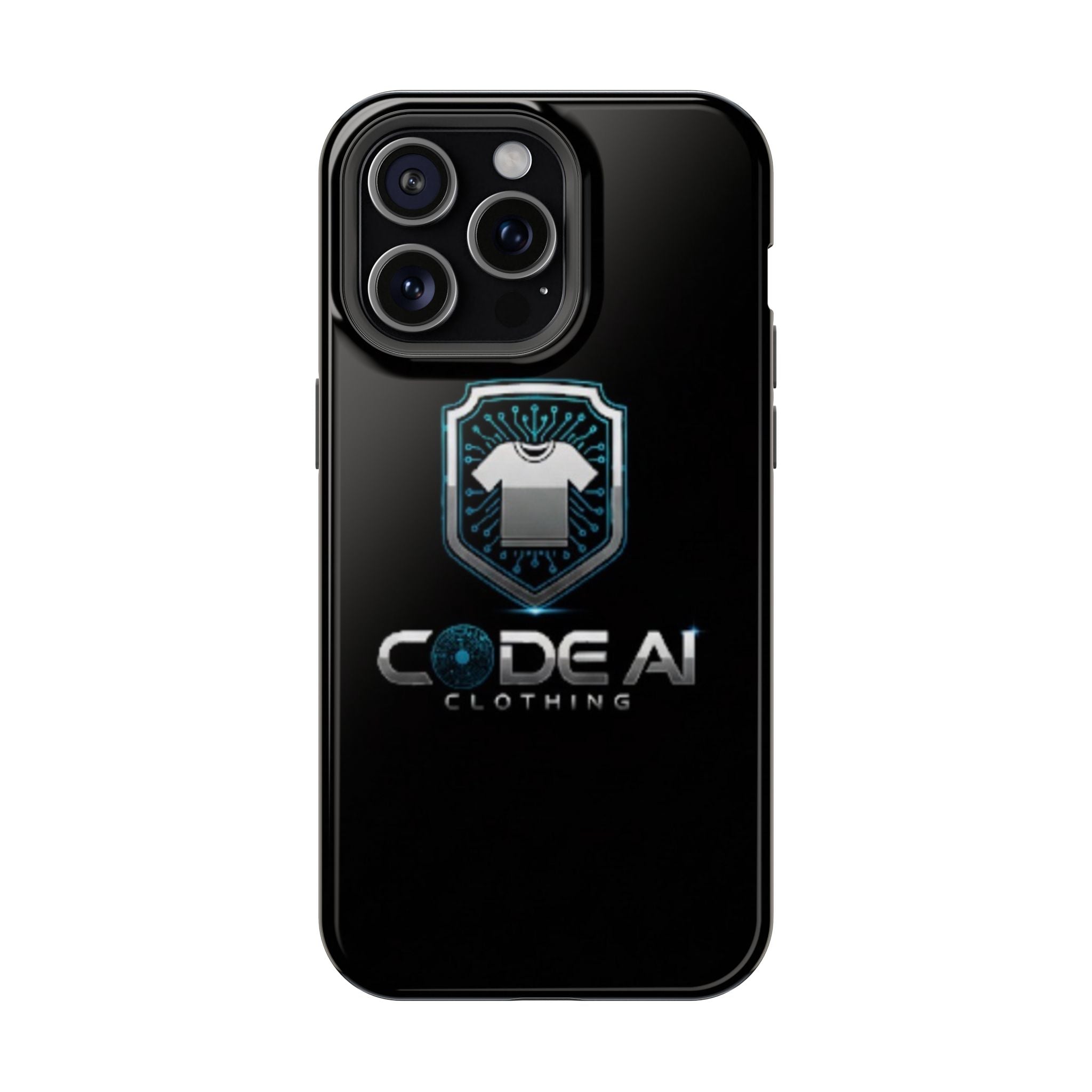 Code AI Clothing Impact-Resistant Phone Case — Tech Shield Logo