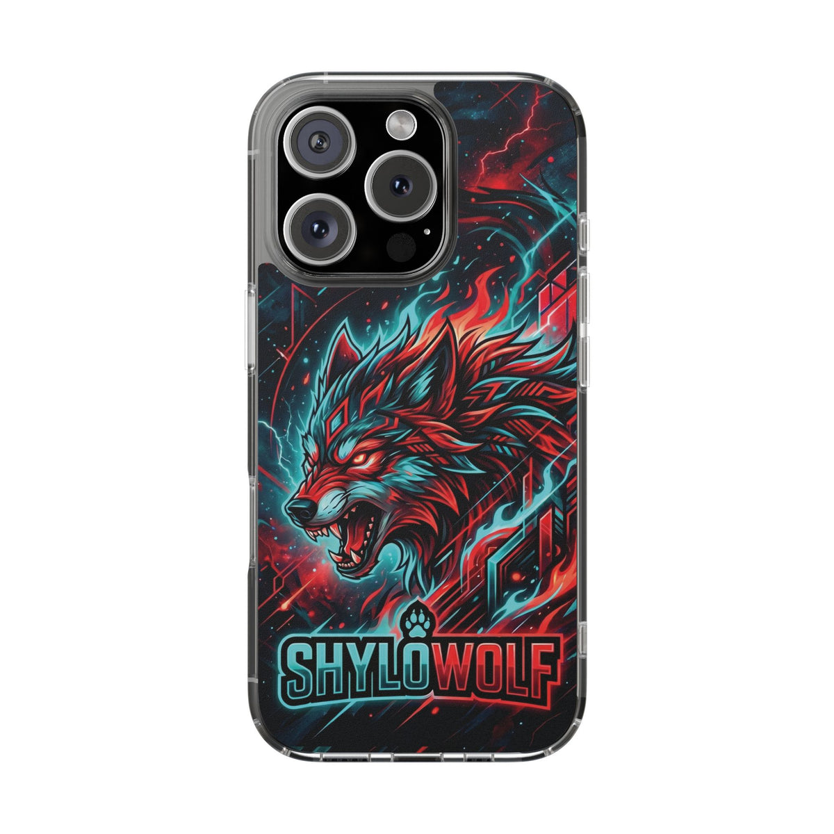 'ShyloWolf' Clear Magnetic Impact-Resistant Cover