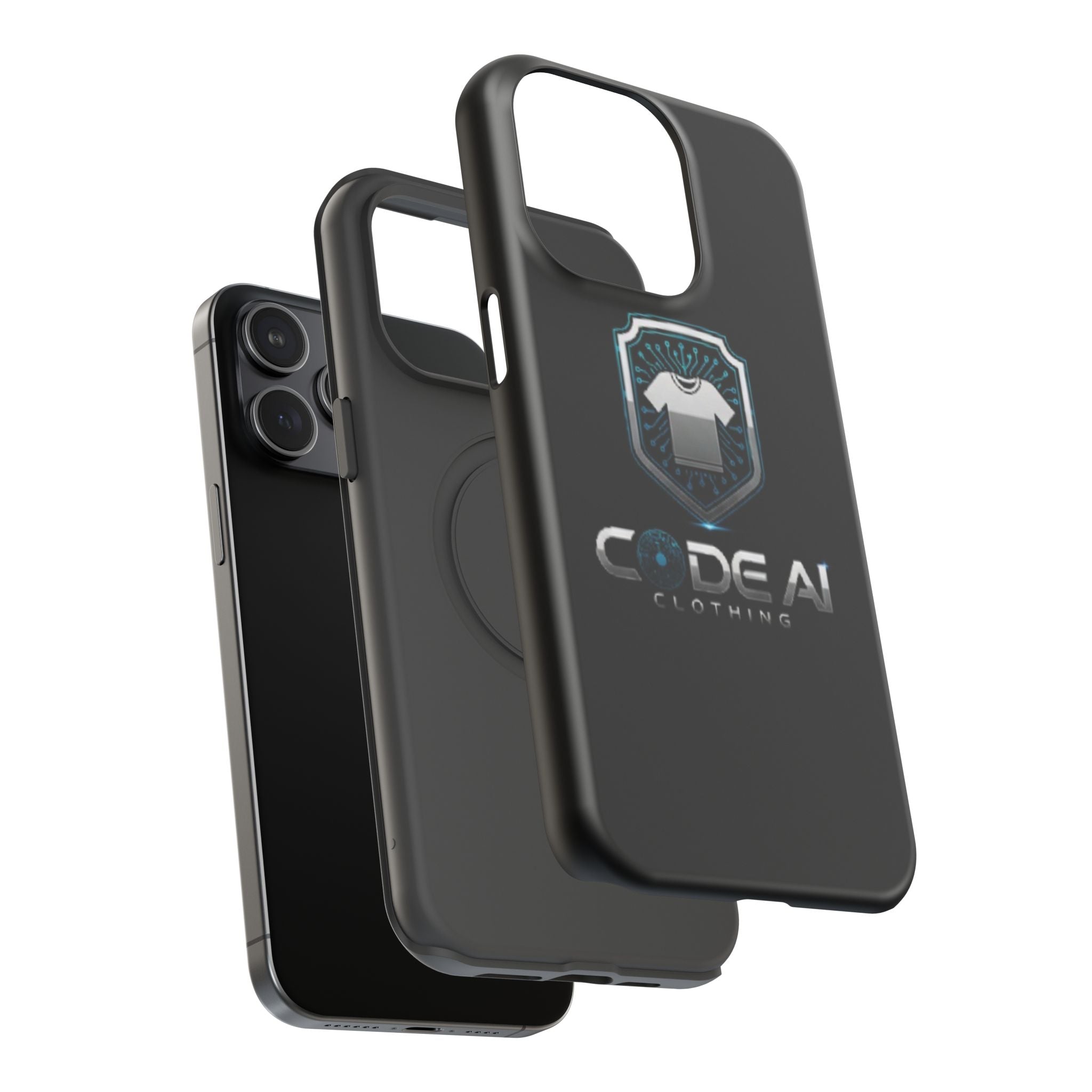 Code AI Clothing Impact-Resistant Phone Case — Tech Shield Logo