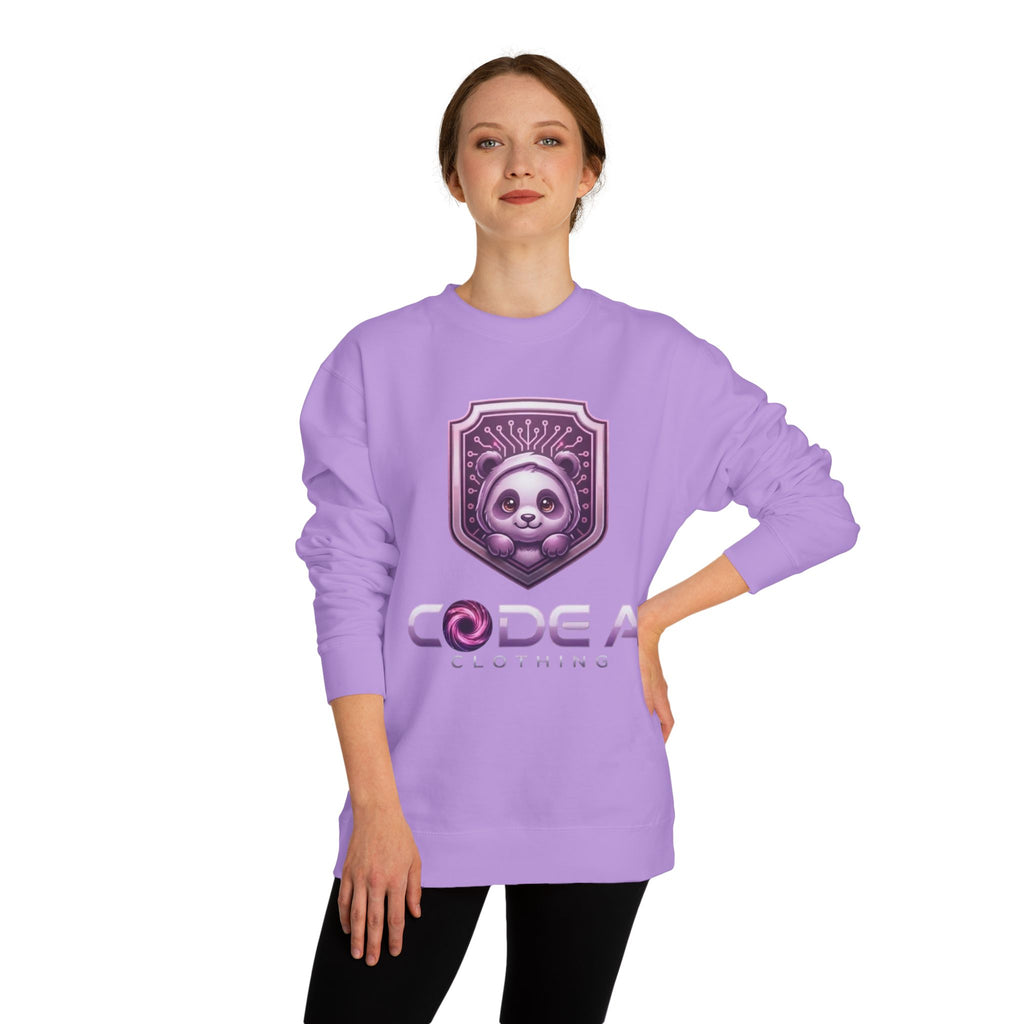 Cute panda CodeAiclothing Crew Neck Sweatshirt