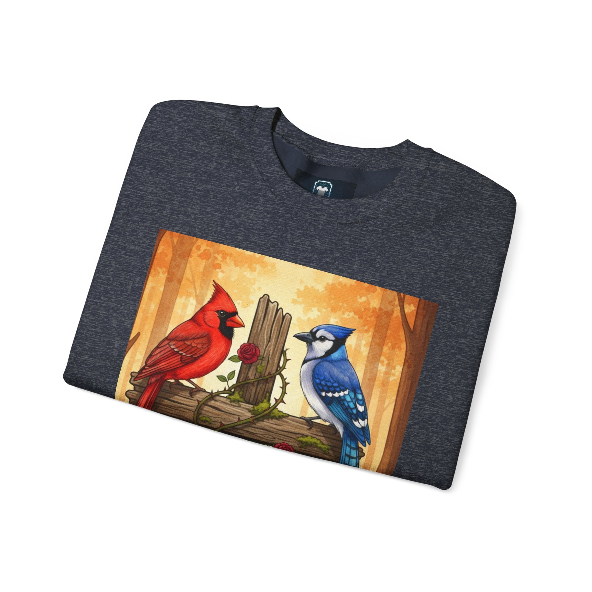 Blue jay and cardinal