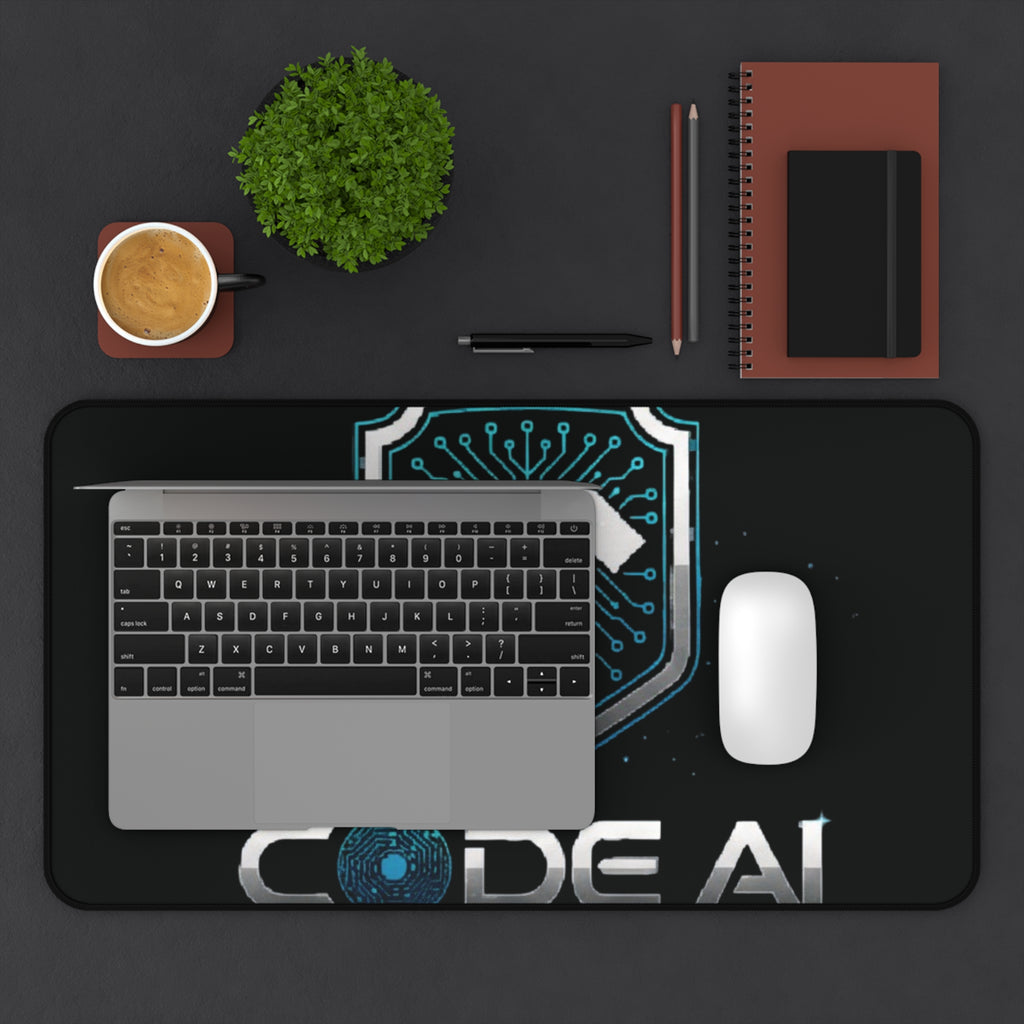 Code AI Clothing Desk Mat — Tech Logo Gaming Mousepad