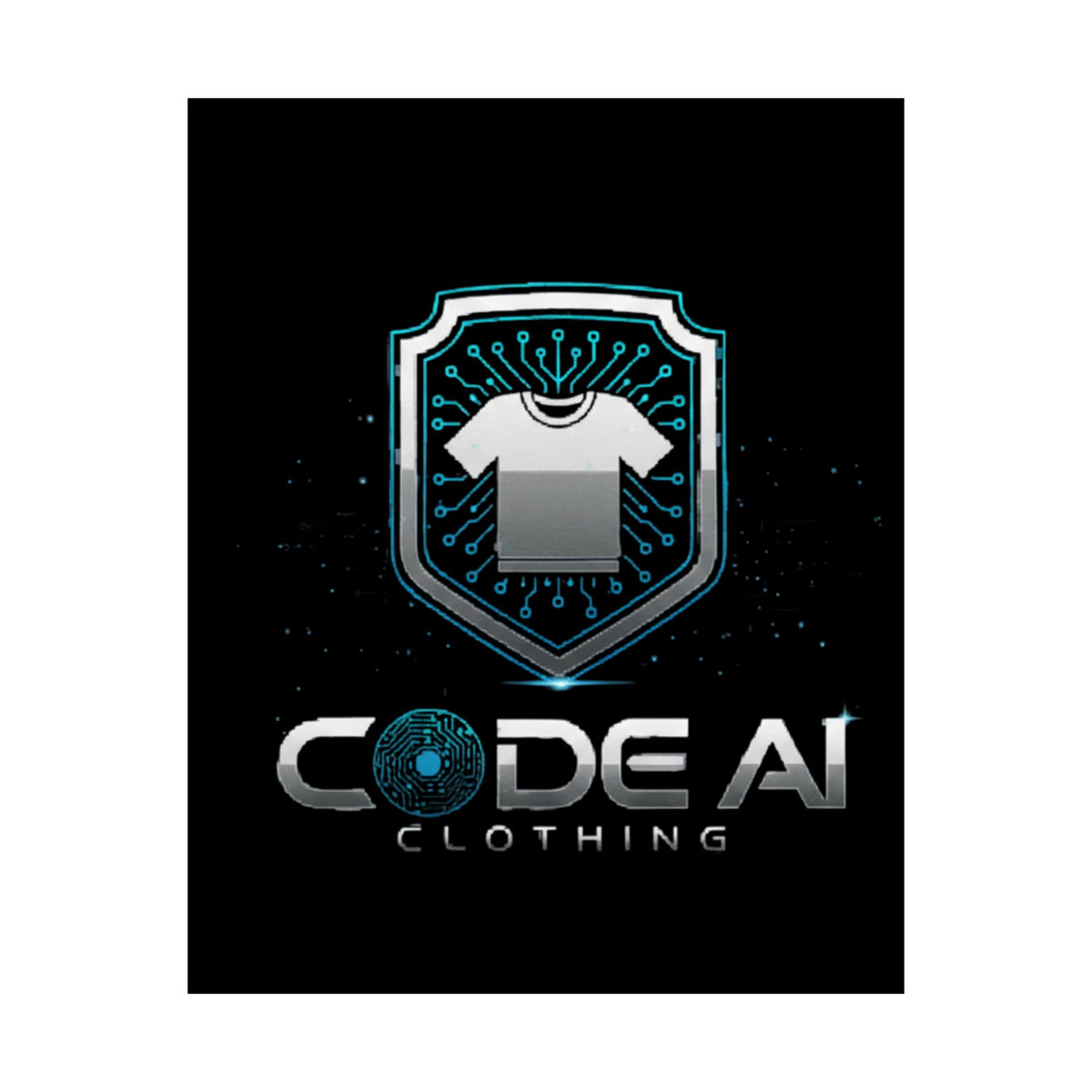 Code AI Clothing Matte Poster — Tech Logo Vertical Wall Art
