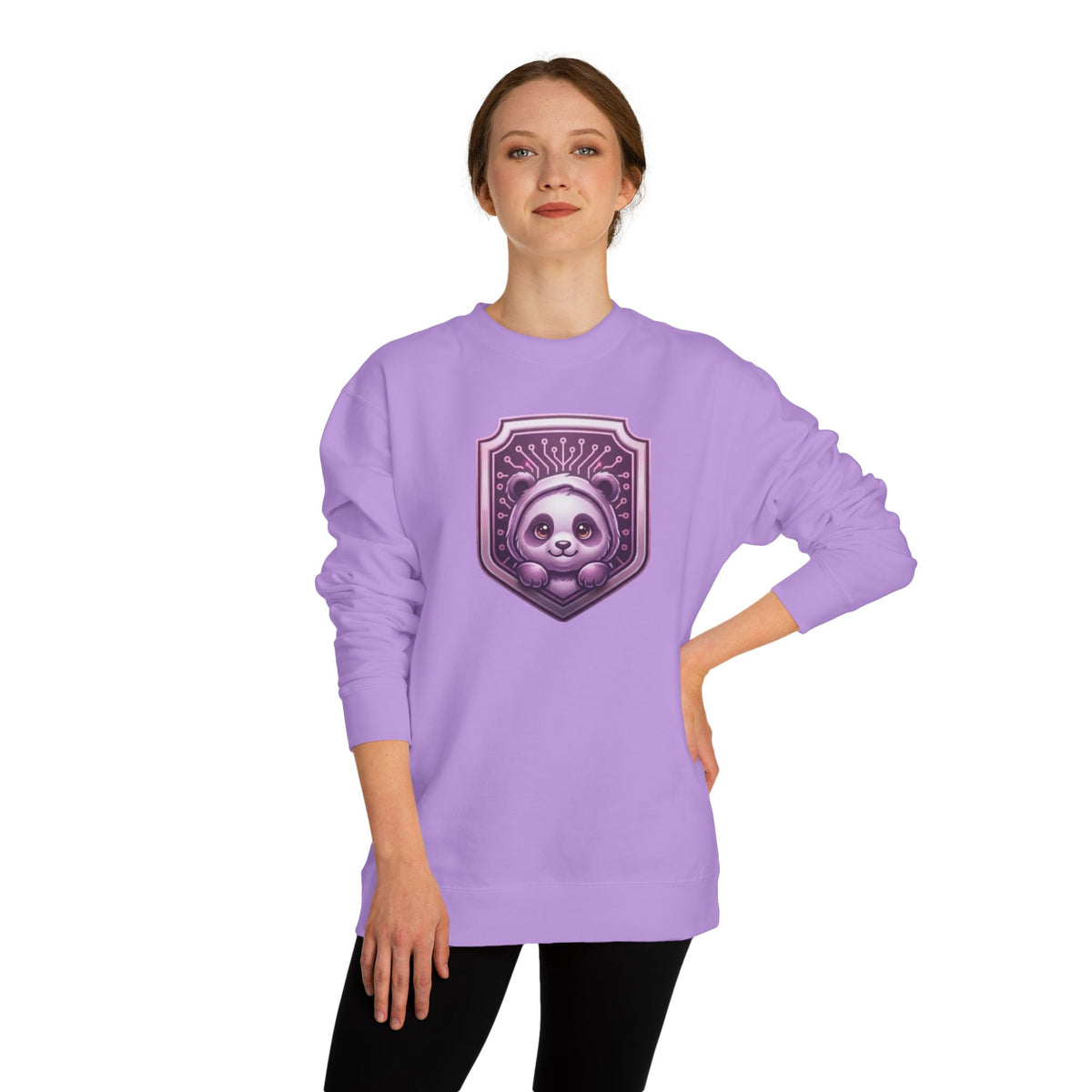 Cute panda CodeAiclothing Crew Neck Sweatshirt