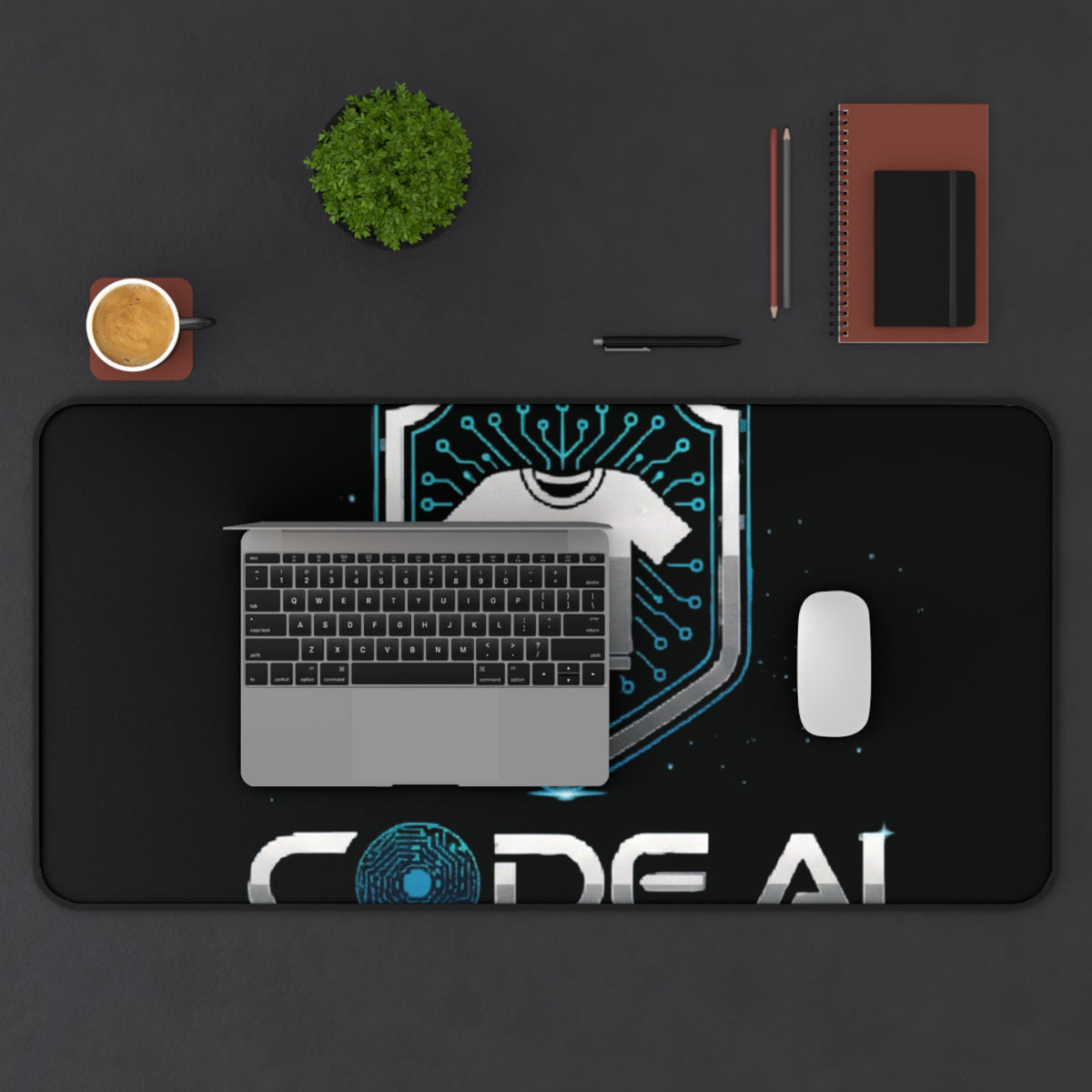Code AI Clothing Desk Mat — Tech Logo Gaming Mousepad