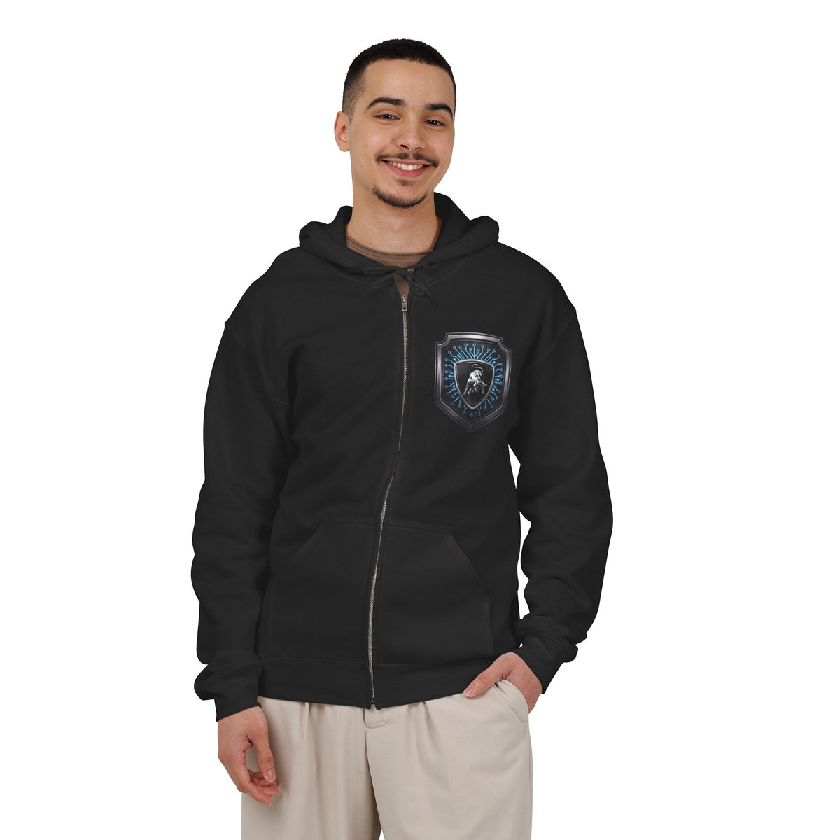 CodeAiclothing horseHeavy Blend™ Full Zip Hooded Sweatshirt