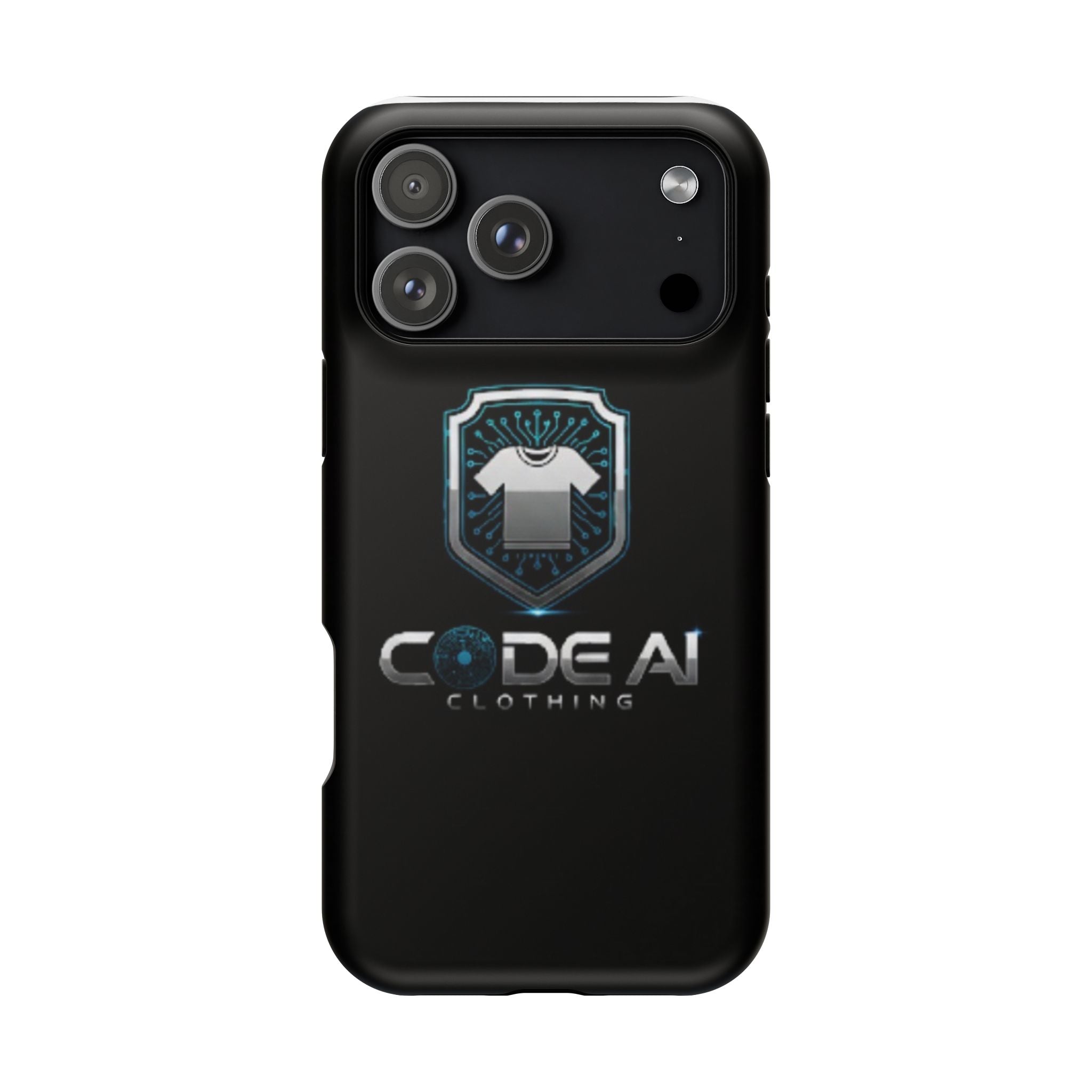 Code AI Clothing Impact-Resistant Phone Case — Tech Shield Logo