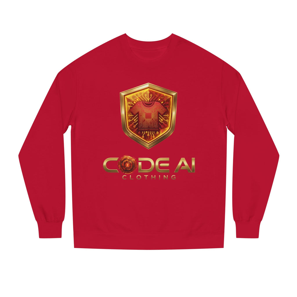 Red and yellow CodeAiclothing Crew Neck Sweatshirt
