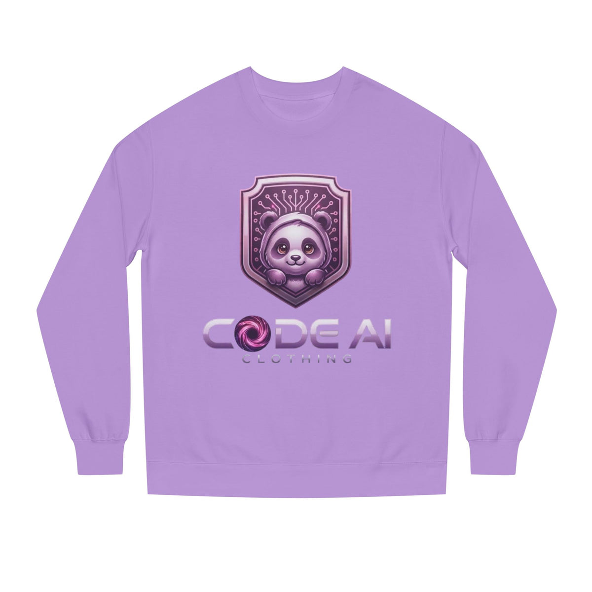 Cute panda CodeAiclothing Crew Neck Sweatshirt