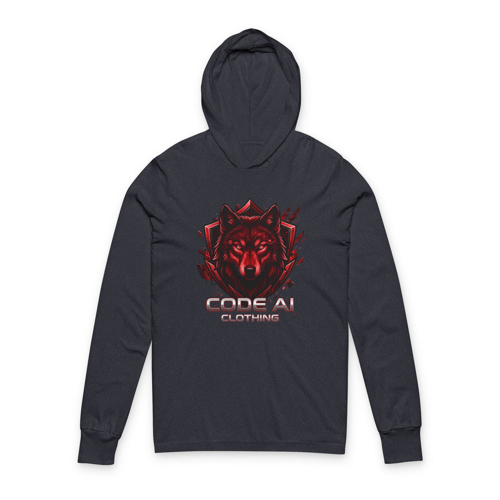 Wolf CodeAiclothing Hooded Long Sleeve Tee