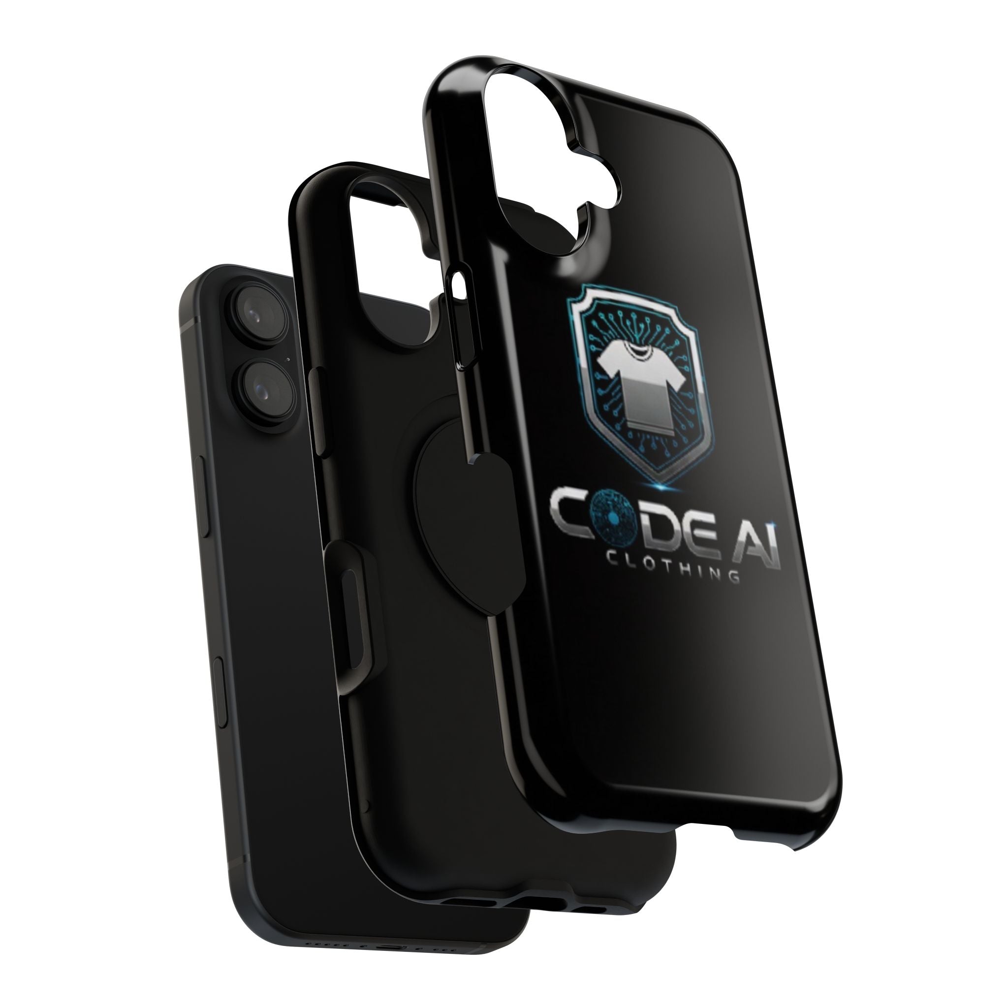 Code AI Clothing Impact-Resistant Phone Case — Tech Shield Logo