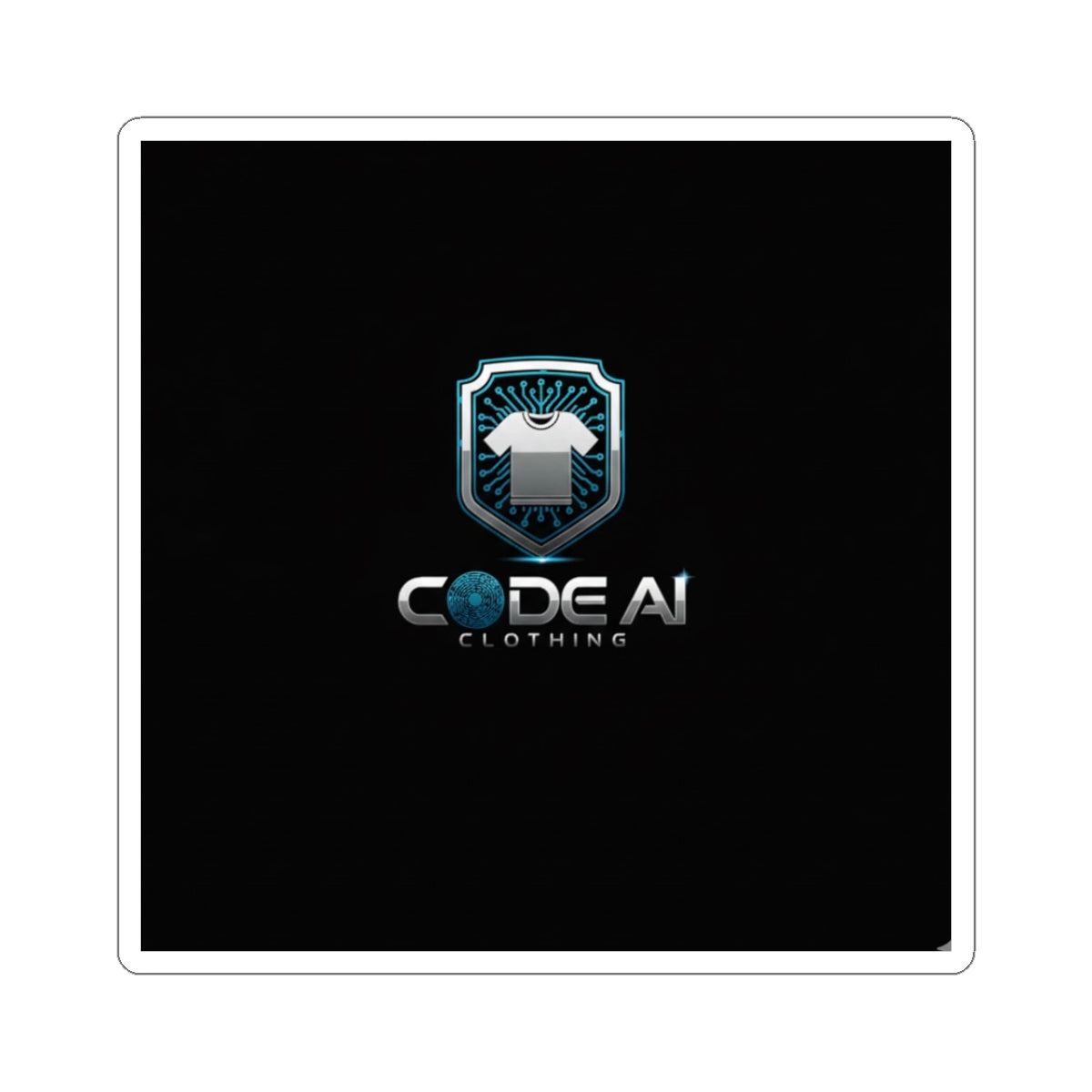 CodeAI Clothing Logo Sticker — Matte Kiss-Cut Laptop Decal