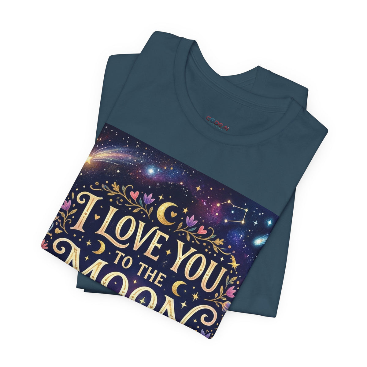 I Love You to the Moon and Back T‑Shirt — Romantic Night Sky Graphic Tee