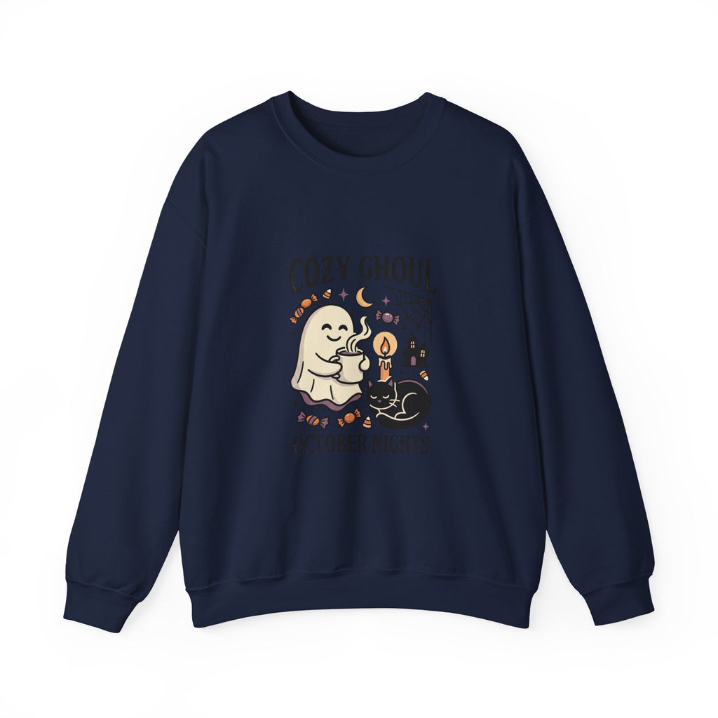Cozy Ghoul October Nights Sweatshirt | Halloween Halloween Crewneck